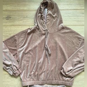 Matching nude pink hoodie and sweatpants